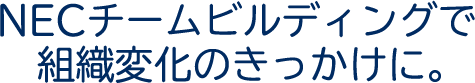 NECチームビルディングで組織変化のきっかけに